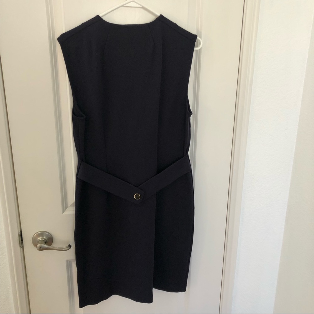 Tory Burch Pencil sheath Dress compression fabric front exposed Zipper pockets M - Picture 10 of 13
